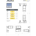 Κάσα επάλληλου M14608 σειράς Μ14600 Smartia Alumil 6m σε χρώμα λευκό 9016