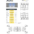 Κάσα επάλληλου M14608 σειράς Μ14600 Smartia Alumil 6m σε χρώμα λευκό 9016