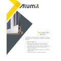 Κάσα τζάμι/σίτα/παντζούρι M9238 σειράς Μ9200 Comfort Alumil 6m σε χρώμα καφέ 8014