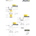 Ταυ φύλλων S67566 σειράς S67 Smartia Alumil 4,7m σε χρώμα λευκό 9016