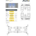 Γάντζος (άγκιστρο) M9203 σειράς Μ9200 Comfort Alumil 6m σε χρώμα λευκό 9016