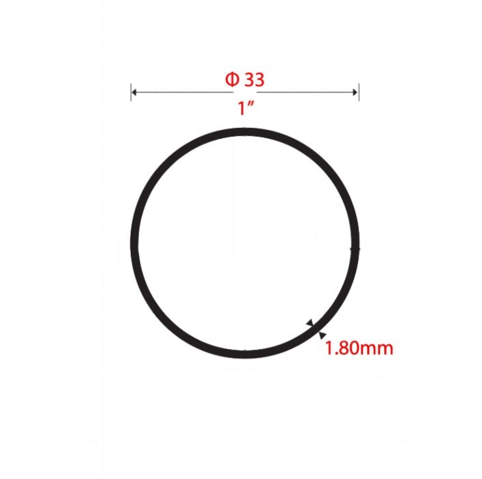 Σωλήνα Μαύρη Φ33 1'' 1.80mm 6m