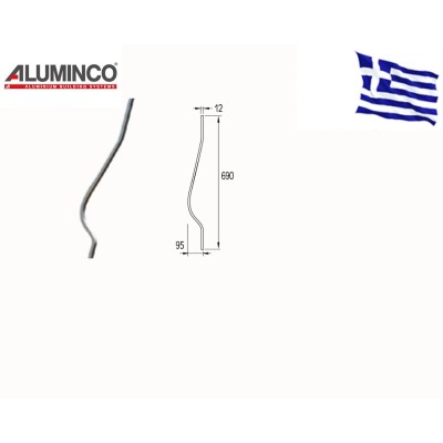 Στοιχείο ψάθας VERTICAL D (70cm)  Aluminco  4670
