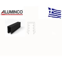 Λάστιχο σφήνα οδηγού τύπου U για τζάμι 10.76mm  4910 Aluminco (τιμή μέτρου)