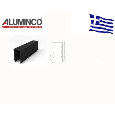 Λάστιχο σφήνα οδηγού τύπου U για τζάμι 10.76mm  4910 Aluminco (τιμή μέτρου)