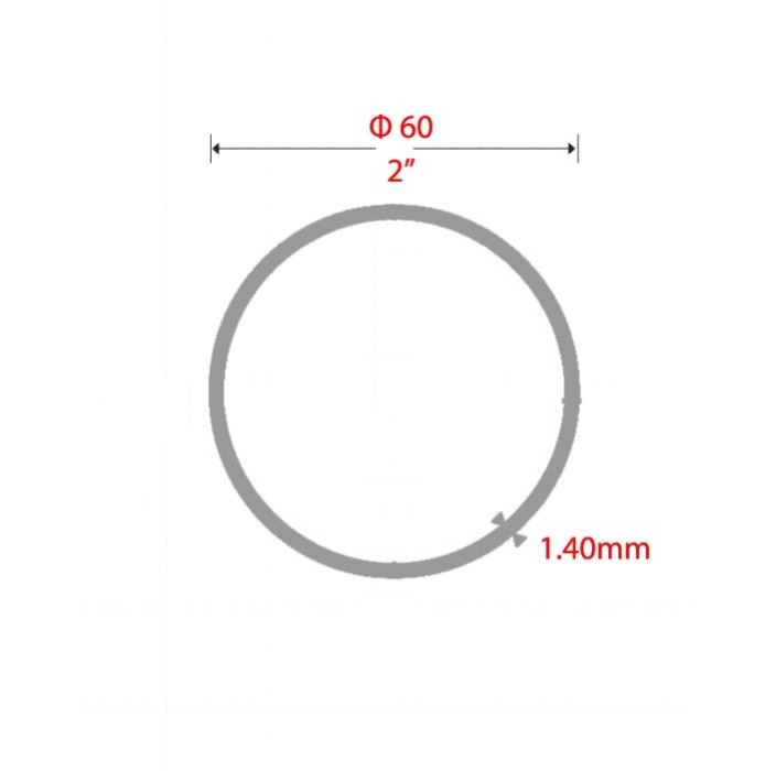 Σωλήνα Γαλβανιζέ Φ60 2'' 1.40mm 6m