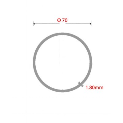Σωλήνα Γαλβανιζέ Φ70 1.80mm 6m