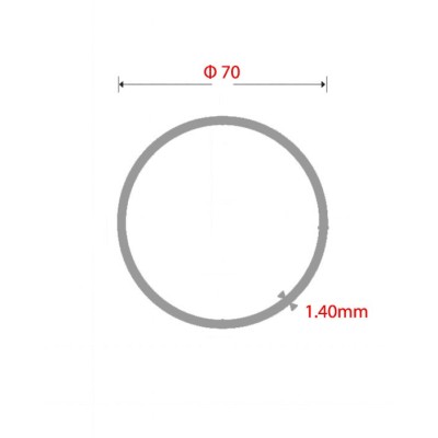 Σωλήνα Γαλβανιζέ Φ70  1.40mm 6m