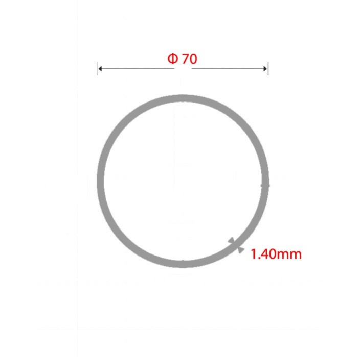 Σωλήνα Γαλβανιζέ Φ70  1.40mm 6m