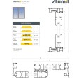Γάντζος (άγκιστρο) M9203 σειράς Μ9200 Comfort Alumil 6m σε χρώμα λευκό 9016