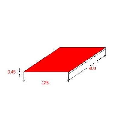 Λαμαρίνα Σιδήρου Βαμμένη Κόκκινη 3013, 1250x4000x0.45mm