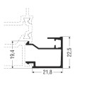 Πηχάκι ίσιο M11452 Smartia Alumil 6m σε χρώμα λευκό 9016