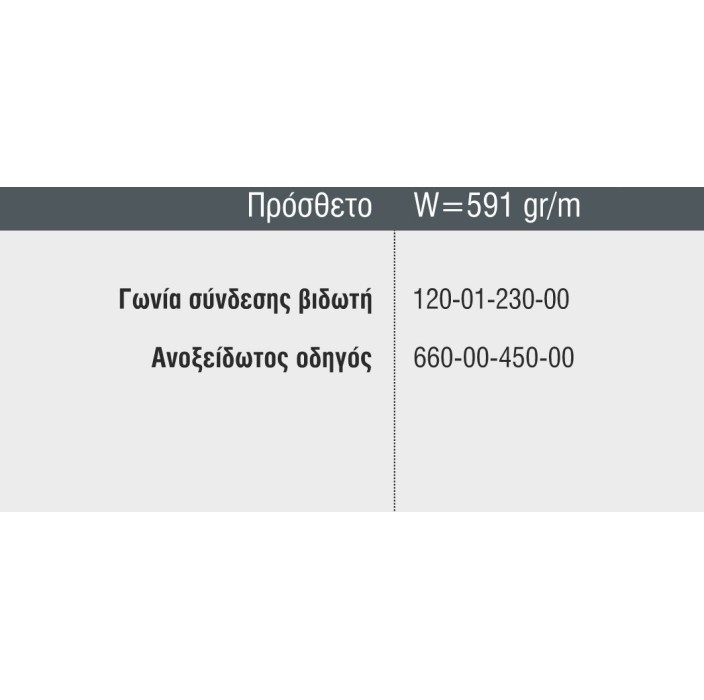 Κάσα M14620 σειράς Μ14600 Smartia Alumil 6m σε χρώμα λευκό 9016