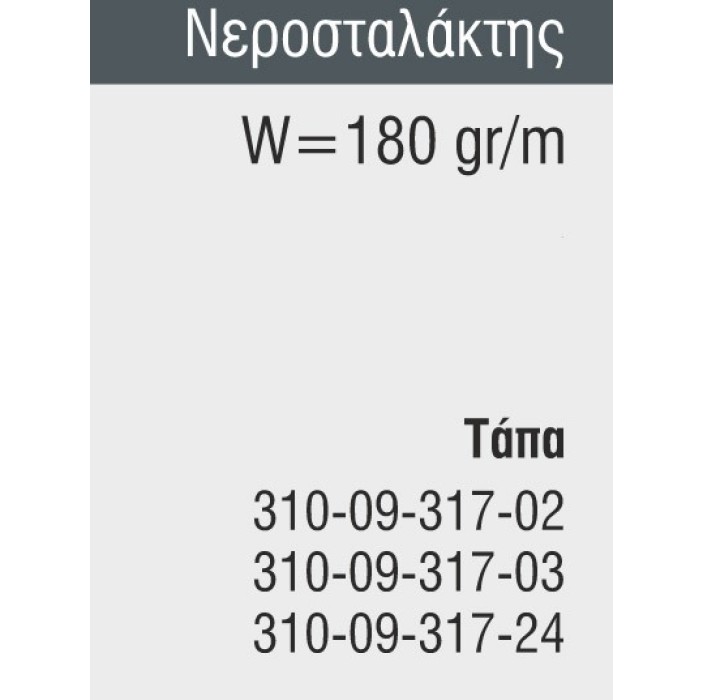 Νεροσταλάκτης M9317 Comfort Alumil σε χρώμα λευκό 9016
