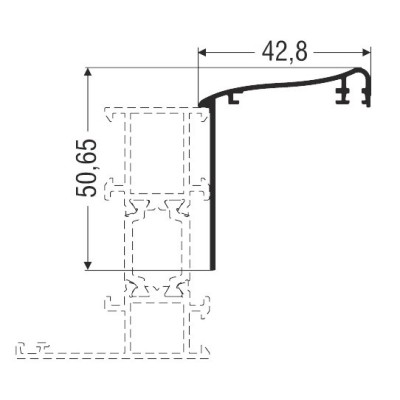 Αρμοκάλυπτρο M9417 Comfort Alumil 6mσε χρώμα λευκό 9016