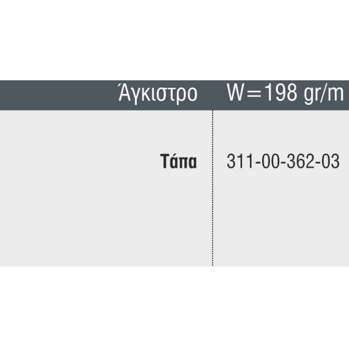 Άγκιστρο S362 (για προφίλ 384) σειράς S350 Smartia Alumil 6m σε χρώμα λευκό 9016