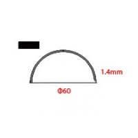 Κουπαστή Μαύρη Φ60 1.40mm 6m