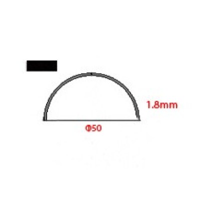 Κουπαστή Μαύρη Φ50 1.80mm 6m