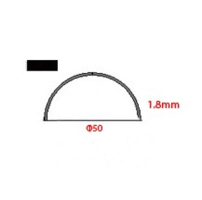 Κουπαστή Μαύρη Φ50 1.80mm 6m