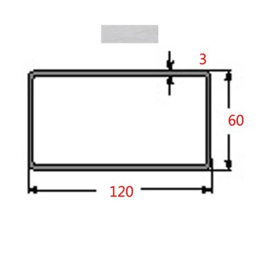 Κοιλοδοκός 120x60x3mm Γαλβανιζέ 6m