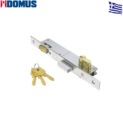 Κλειδαριά μπίλιας 20άρα με κύλινδρο Domus 92120. Για κουφώματα αλουμινίου