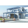 Πέργκολα Classic Aluminco σε χρώμα  λευκό, διαστάσεων 500x300, ύψους 3 μέτρων