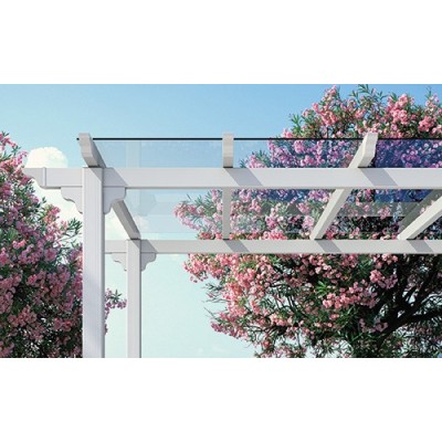 Πέργκολα Classic Aluminco σε χρώμα  λευκό, διαστάσεων 500x300, ύψους 3 μέτρων