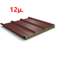 Πάνελ οροφής τραπεζοειδές EASYPANEL χρώμα κόκκινο RAL 3003 πάχος 40mm, μήκος 12μ.