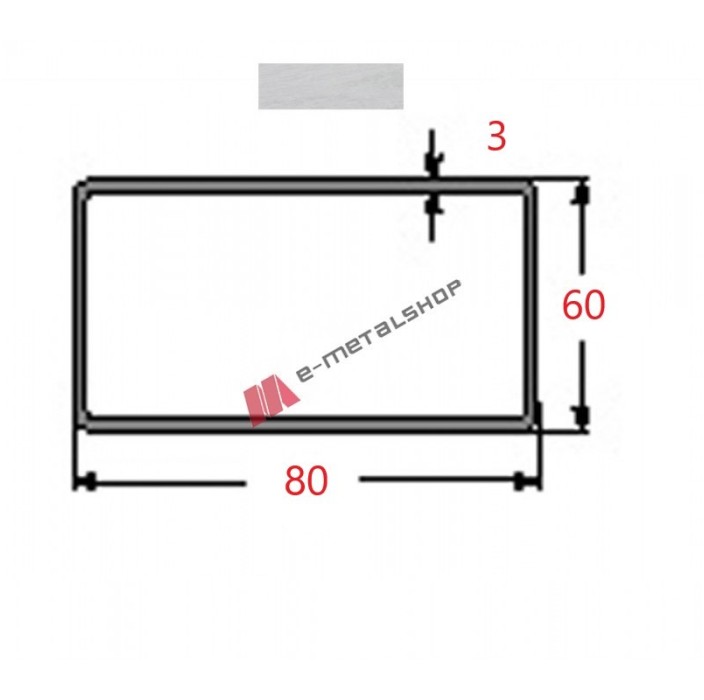 Κοιλοδοκός 80x60x3mm Γαλβανιζέ 6m