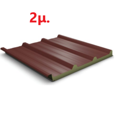 Πάνελ οροφής τραπεζοειδές EASYPANEL χρώμα κόκκινο  RAL 3003 πάχος 40mm, μήκος 2μ.