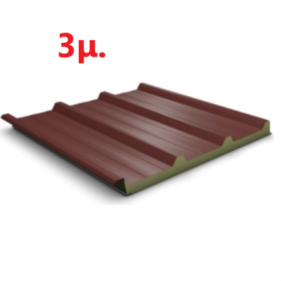 Πάνελ οροφής τραπεζοειδές EASYPANEL χρώμα κόκκινο RAL 3003 πάχος 40mm, μήκος 3μ.