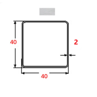 Κοιλοδοκός 40x40x2mm Γαλβανιζέ Βούτας 6m