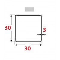 Κοιλοδοκός 30x30x3mm Γαλβανιζέ 6m