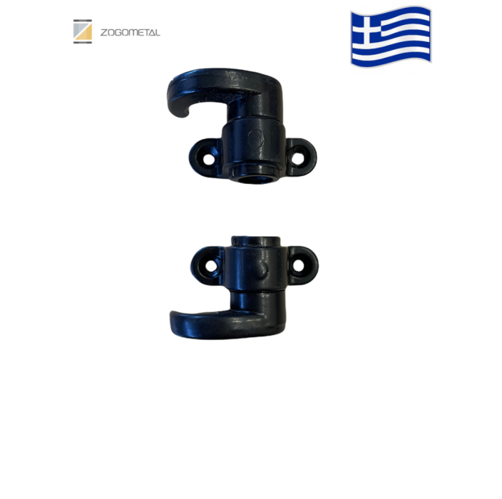 Καπελάκι (γαντζάκι) Στρογγυλό Μαύρο Βέργας Ράτζουλας Νο89 (σετ άνω κάτω) Ζωγομετάλ