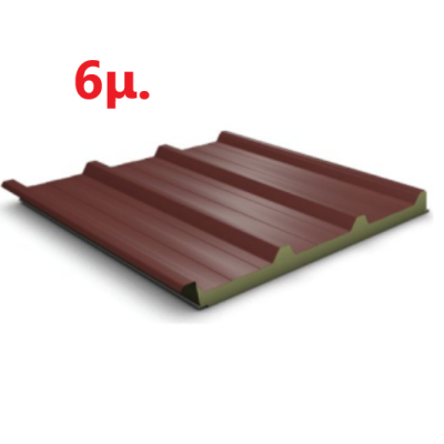 Πάνελ οροφής τραπεζοειδές EASYPANEL χρώμα κόκκινο RAL 3003 πάχος 40mm, μήκος 6μ.