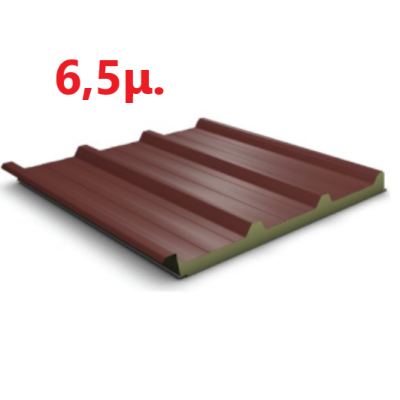 Πάνελ οροφής τραπεζοειδές EASYPANEL χρώμα κόκκινο RAL 3003 πάχος 40mm, μήκος 6,5μ.