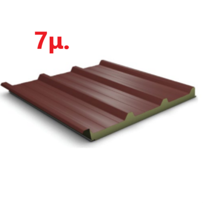 Πάνελ οροφής τραπεζοειδές EASYPANEL χρώμα κόκκινο RAL 3003 πάχος 40mm, μήκος 7μ.