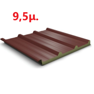 Πάνελ οροφής τραπεζοειδές EASYPANEL χρώμα κόκκινο πάχος 40mm, μήκος 9,5μ.