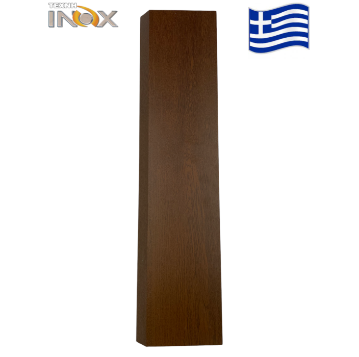 Τάβλα περίφραξης αλουμινίου σε χρώμα 02 Nussbaum (λοξή βέργα) 20Χ120Χ6000, Τέχνη (τιμή βέργας 6μ.)