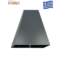 Τάβλα περίφραξης αλουμινίου σε χρώμα 502 Grey (λοξή βέργα) 20Χ120Χ6000, Τέχνη (τιμή βέργας 6μ.)
