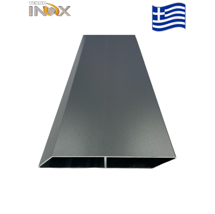 Τάβλα περίφραξης αλουμινίου σε χρώμα 502 Grey (λοξή βέργα) 20Χ120Χ6000, Τέχνη (τιμή βέργας 6μ.)