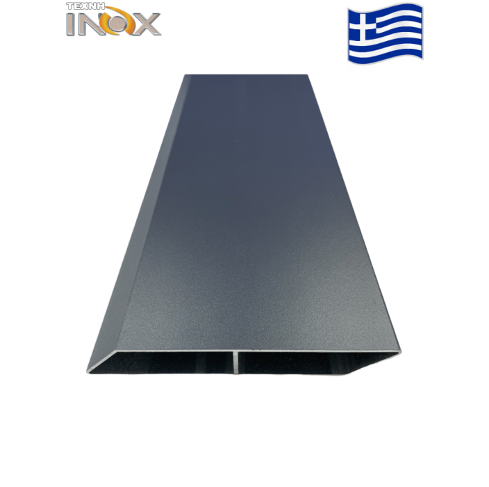 Τάβλα περίφραξης αλουμινίου σε χρώμα 503 Greyblue (λοξή βέργα) 20Χ120Χ6000, Τέχνη (τιμή βέργας 6μ.)