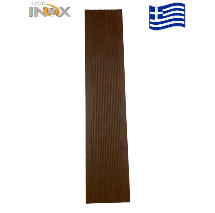Τάβλα περίφραξης αλουμινίου σε χρώμα 02 Nussbaum 14x100x6000mm , Τέχνη (τιμή βέργας 6μ.)