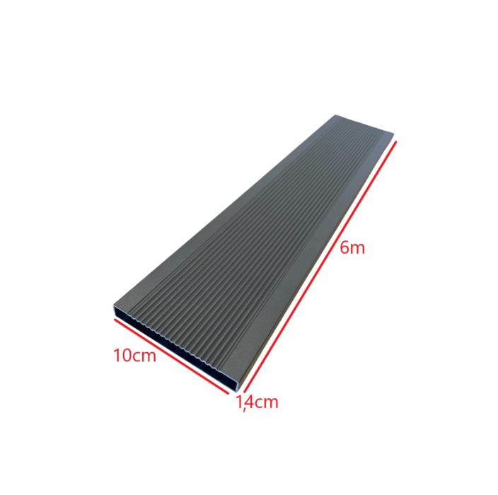 Τάβλα περίφραξης αλουμινίου σε χρώμα 502 GREY 14x100x6000mm , Τέχνη (τιμή βέργας 6μ.)