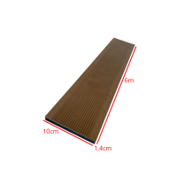 Τάβλα περίφραξης αλουμινίου σε χρώμα 02 Nussbaum 14x100x6000mm , Τέχνη (τιμή βέργας 6μ.)
