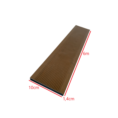 Τάβλα περίφραξης αλουμινίου σε χρώμα 02 Nussbaum 14x100x6000mm , Τέχνη (τιμή βέργας 6μ.)