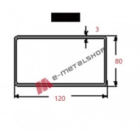 Κοιλοδοκός 120x80x3mm Γαλβανιζέ 6m