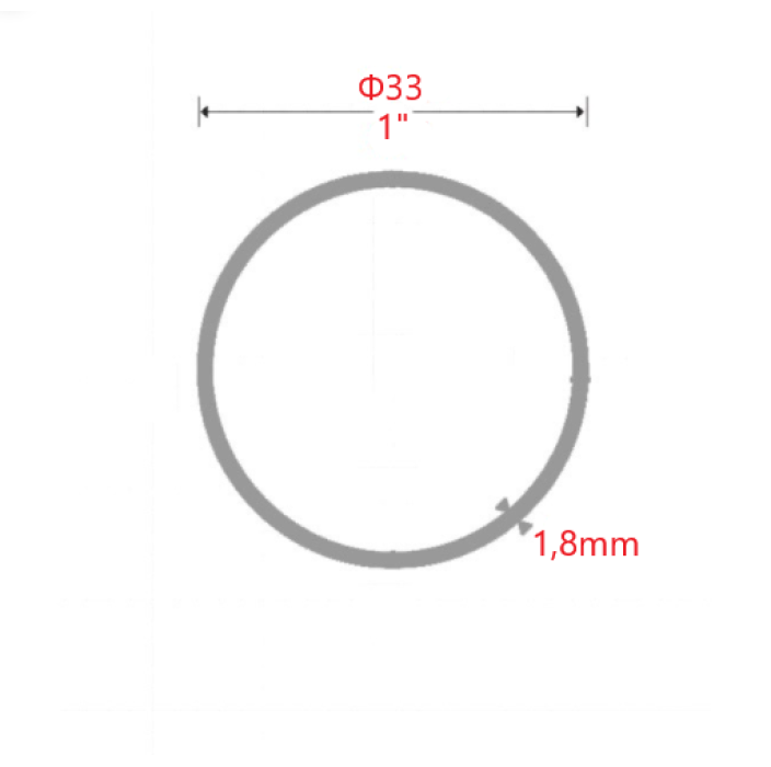 Σωλήνα Γαλβανιζέ ΒΤ Φ33 1'' 1,8mm 6m