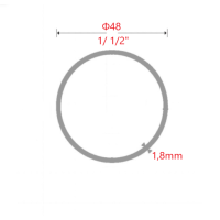 Σωλήνα Γαλβανιζέ ΒΤ Φ48 1 1/2'' 1,8mm 6m