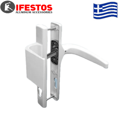 Πόμολο Θυρών Ασφαλείας X406-AL (20205) σε χρώμα λευκό Ήφαιστος 